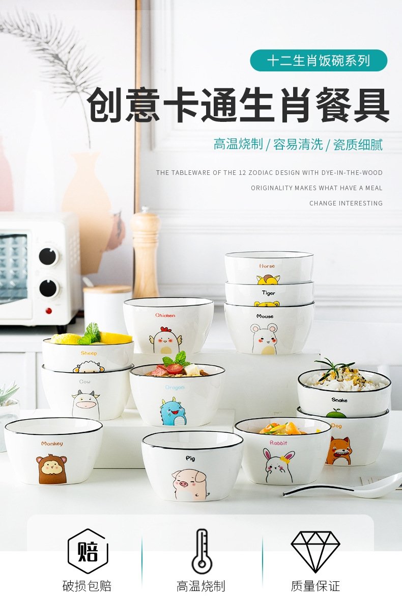 Набор керамических тарелок с 12 знаками зодиака оптом