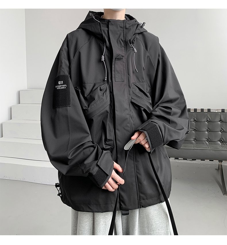 Мужская трехв одная ветровка с капюшоном оптом из Китая