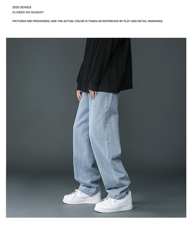 Мужские джинсы 2024 с прямыми штанинами оптом из Китая