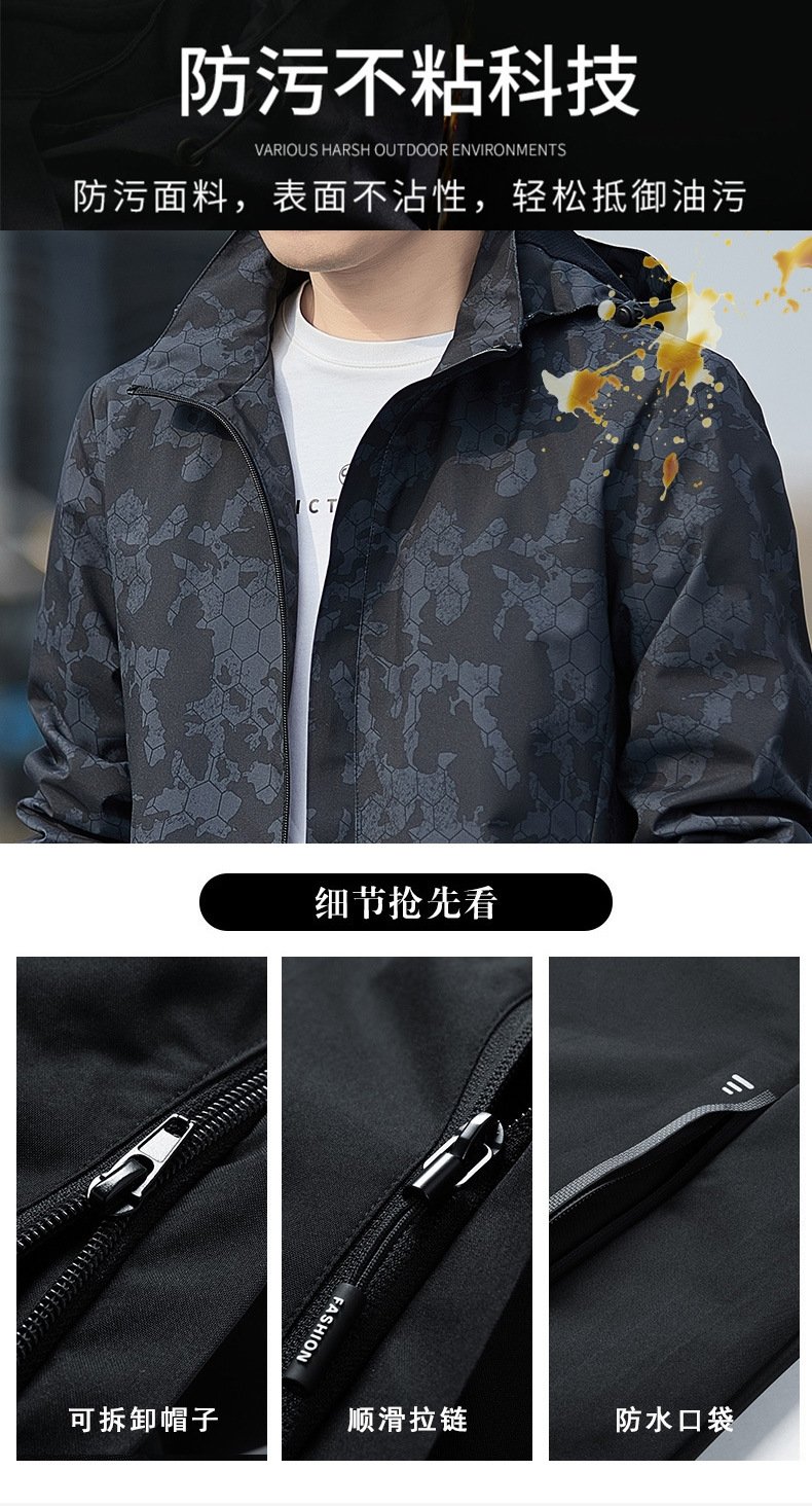 Мужская ветровка съемным капюшоном оптом из Китая