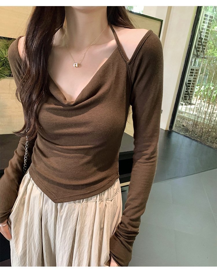 Толстовка с длинным рукавом и завышенным воротником оптом