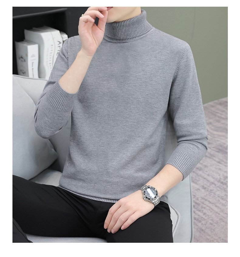 Мужской свитер с высоким воротником и утеплением оптом