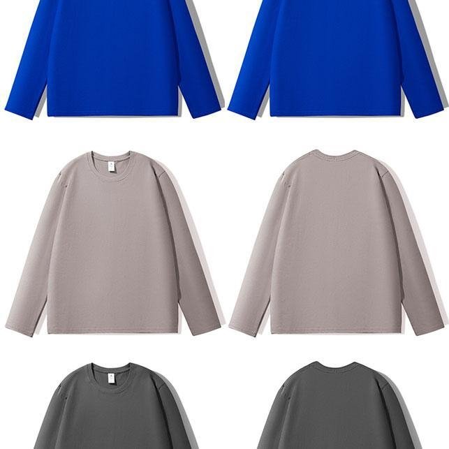 Женская футболка с длинным рукавом из чистого хлопка 230 г 2024 новая осенне-зимняя модель оптом