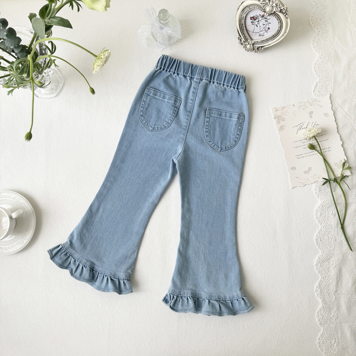 Джинсы для девочек в стиле хан 24 весна оптом из Китая