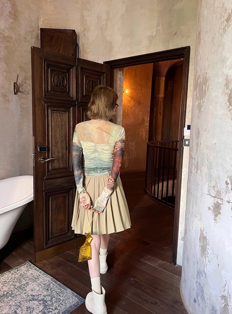 Женская футболка с длинным рукавом и уникальным дизайном оптом из Китая