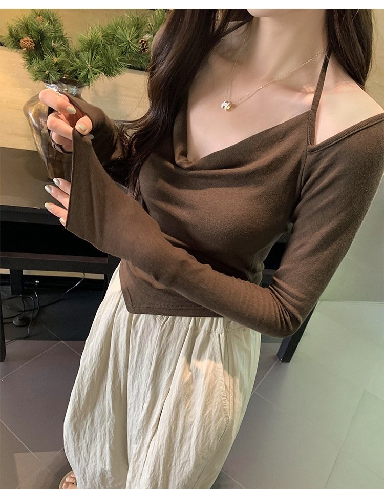 Толстовка с длинным рукавом и завышенным воротником оптом