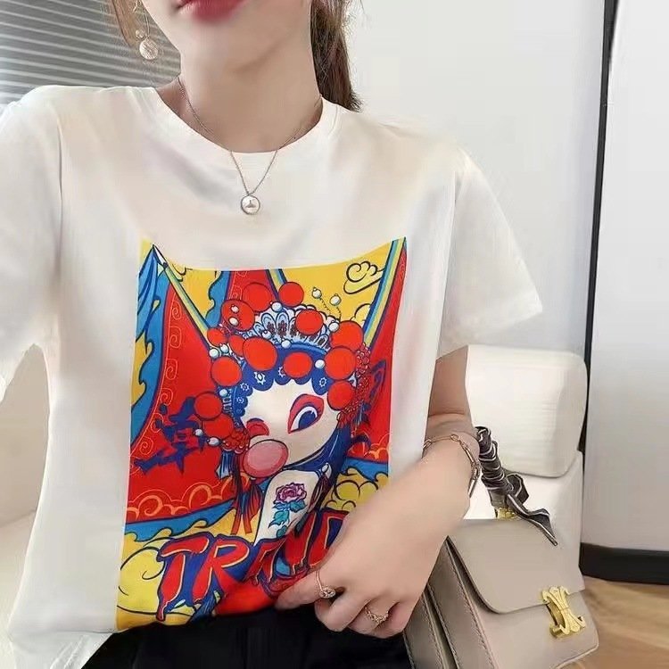 Футболка из искусственного шелка с коротким рукавом оптом