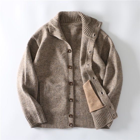 Высокий воротник вязаный свитер для мужчин оптом