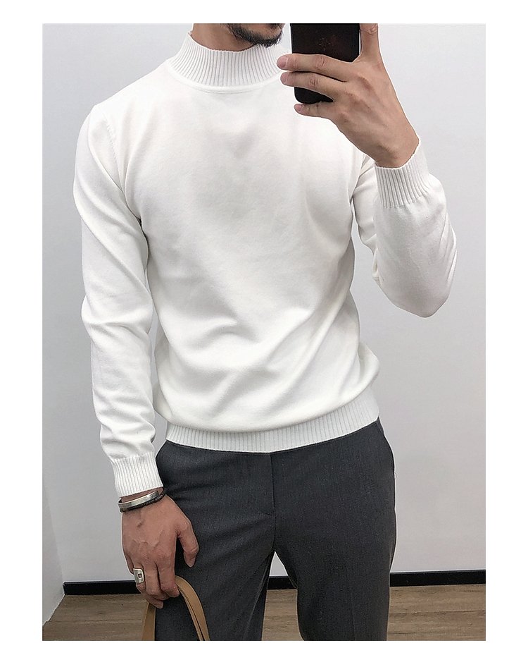 Мужской свитер с полувысоким воротником оптом