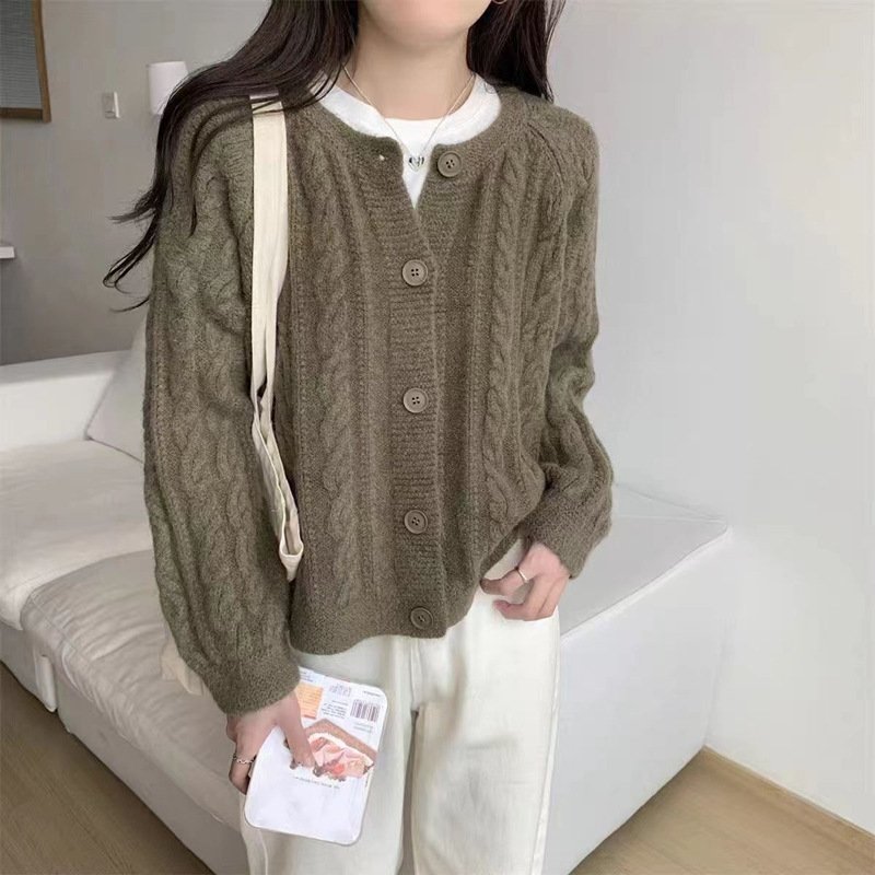 Женский свитер-кардиган в стиле ленивого ветра оптом
