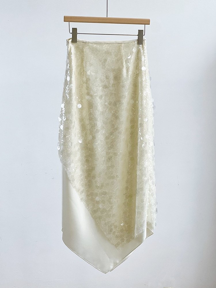 Вечерняя юбка с блестками и разрезом оптом из Китая