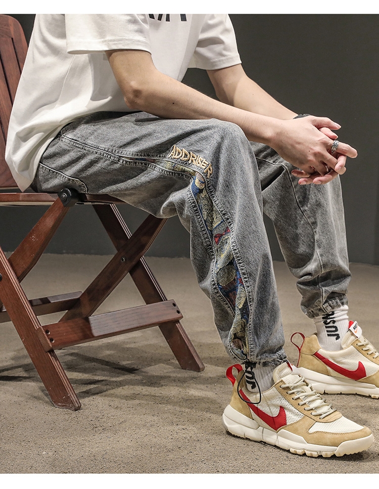 Джинсы мужские 2024 новинка весна-осень оптом из Китая