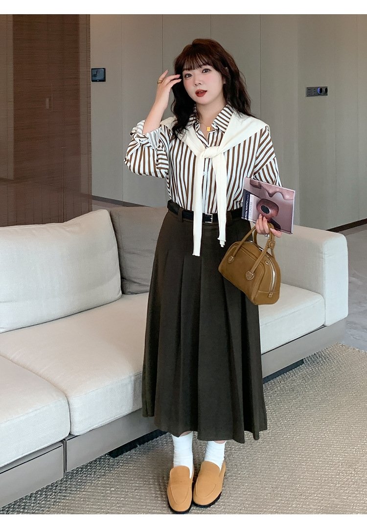 Женская юбка высокой талии с поясом оптом из Китая