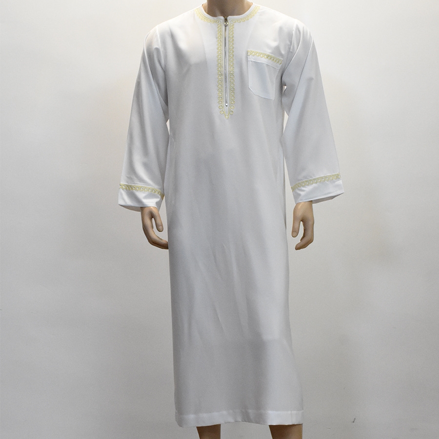 Мусульманская мужская длинная мантия с вышивкой оптом из Китая