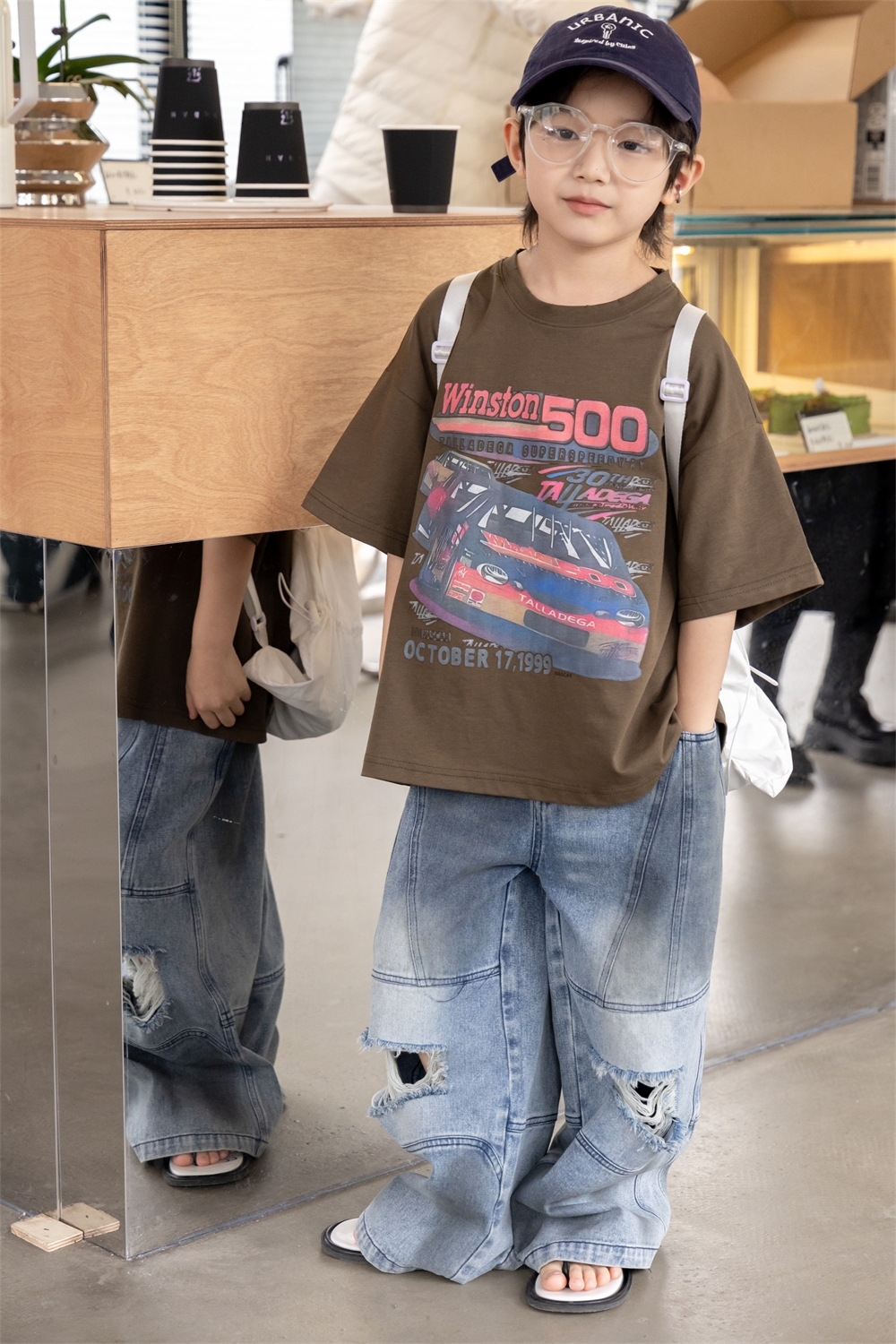 Джинсы для мальчиков в стиле ханбок 2024 оптом из Китая