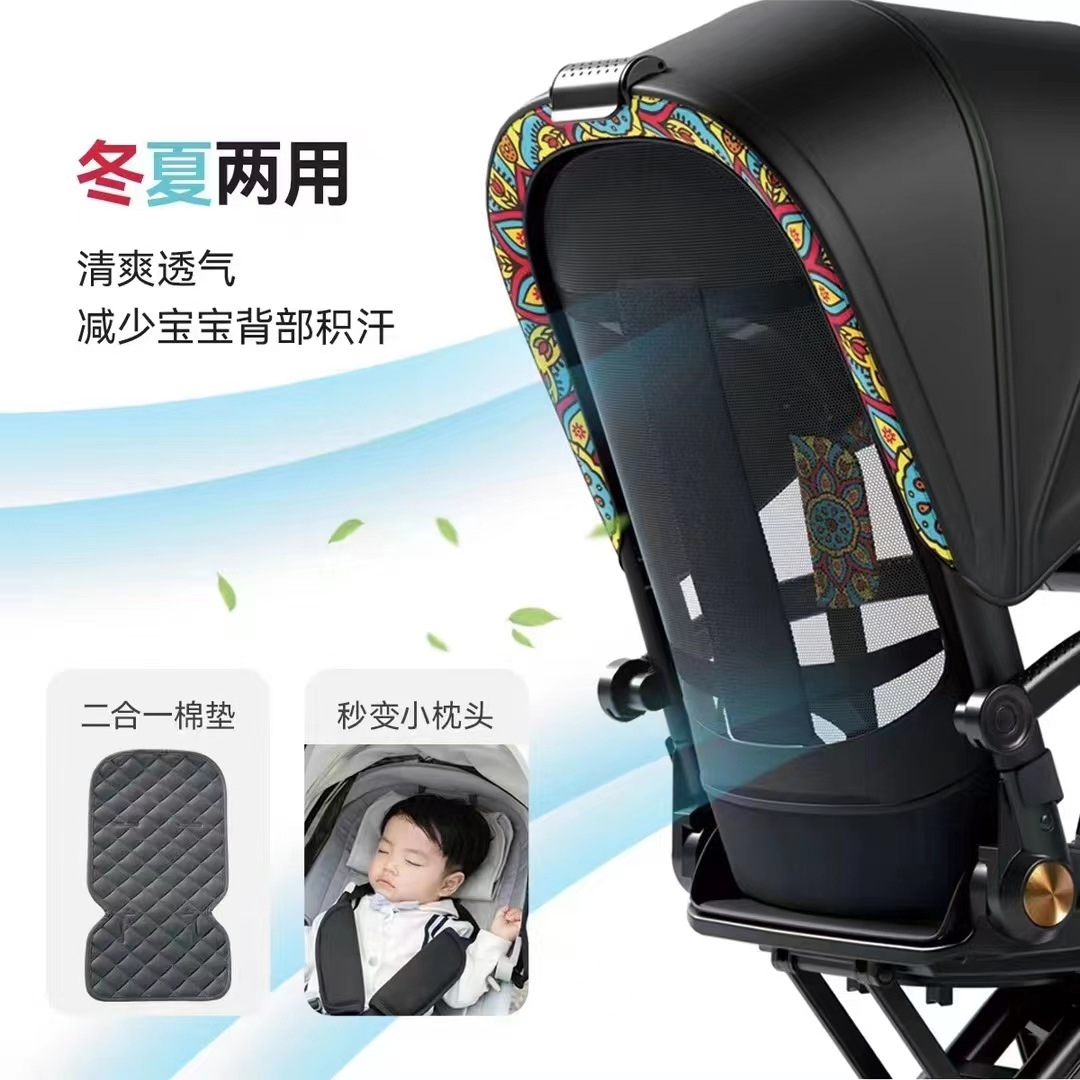 Playkids普洛可遛娃婴幼儿可躺可换向高景观轻便推车一键折叠X6X7 оптом из Китая