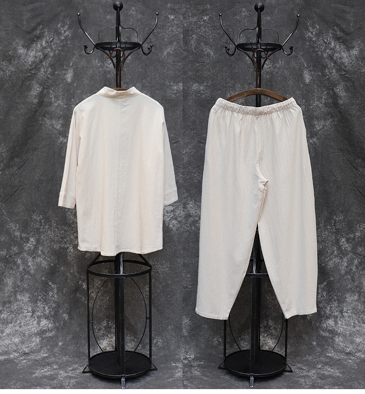 Китайский мужской костюм в стиле Чан с элементами древней китайской одежды оптом из Китая