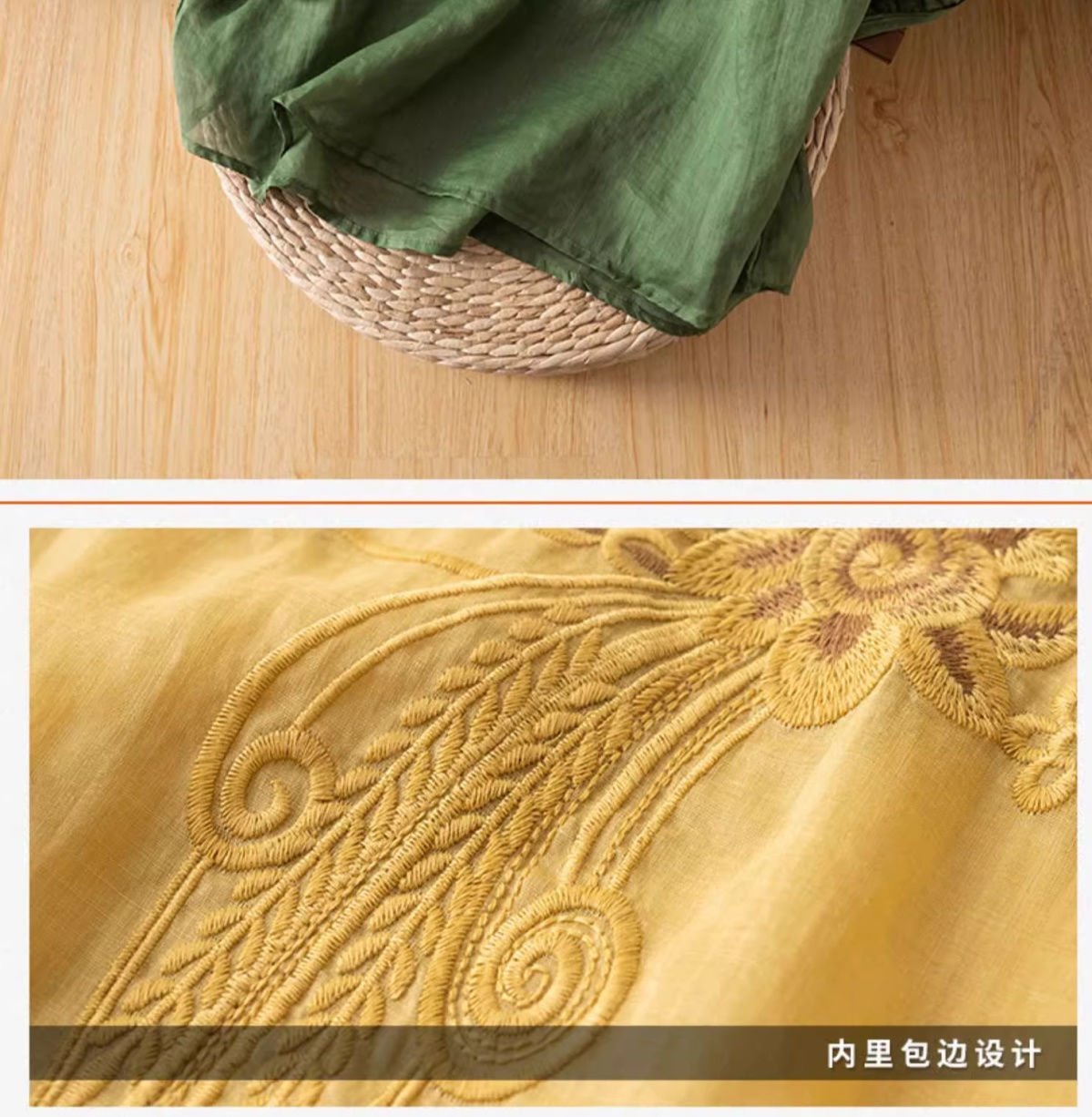 Футболка с вышивкой и круглым воротником оптом