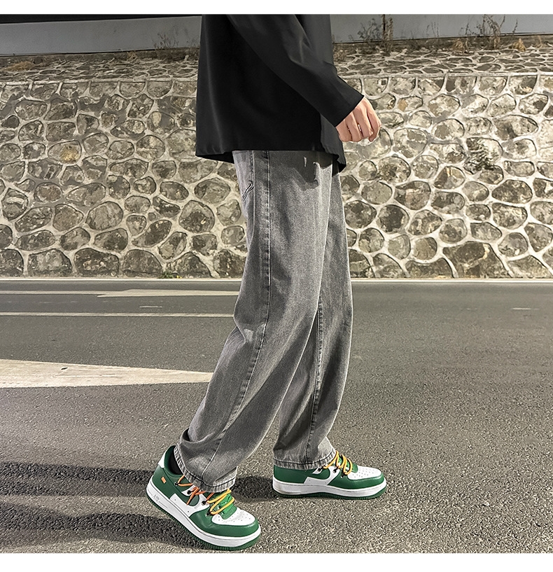 Широкие джинсы мужские в стиле Хонгконг весна оптом из Китая