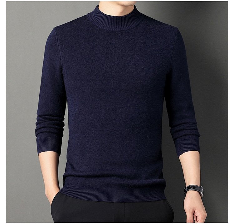 Мужской свитер с высоким воротником и утеплением оптом