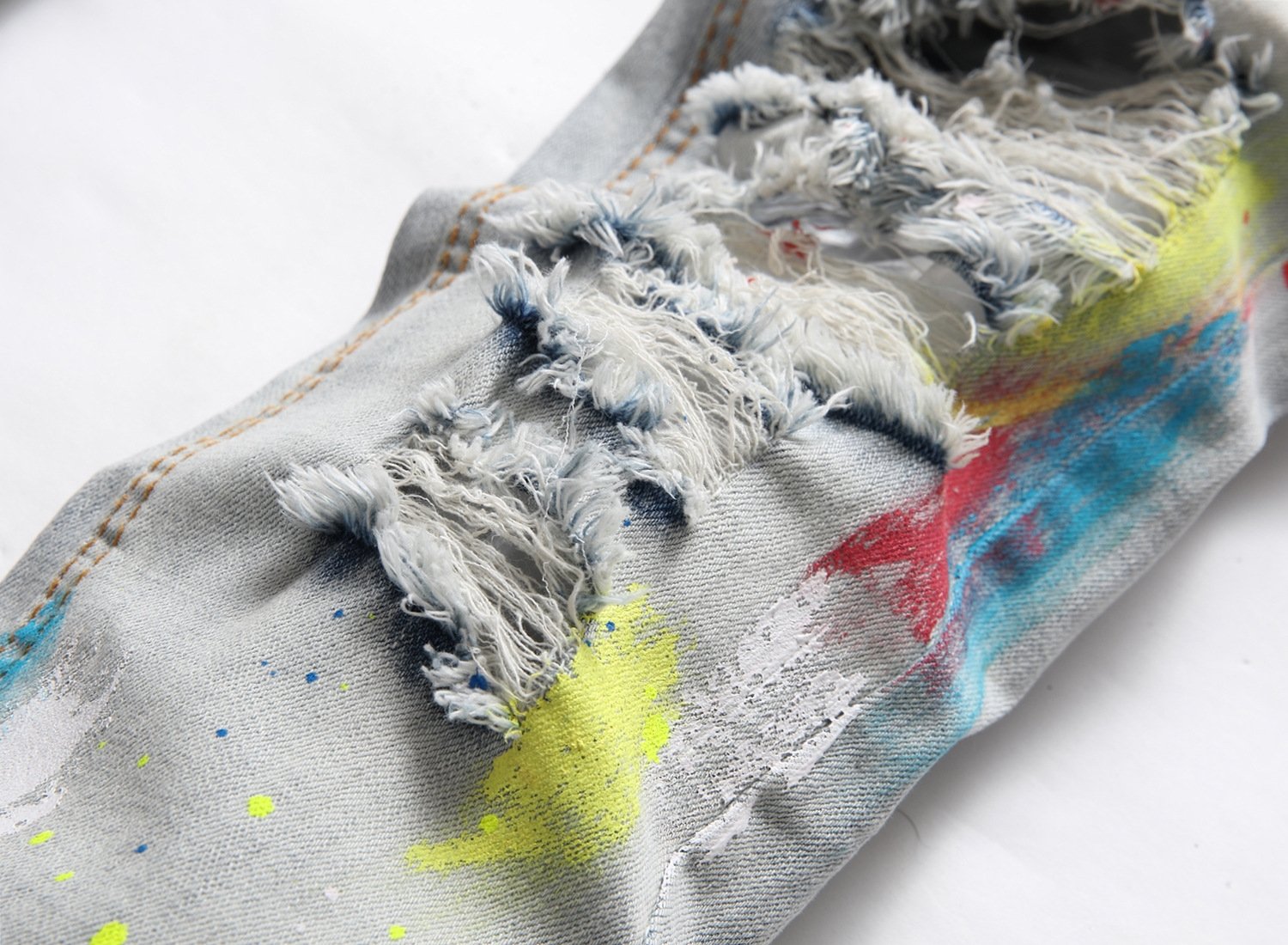 Мужские джинсы с вышивкой и принтом оптом из Китая