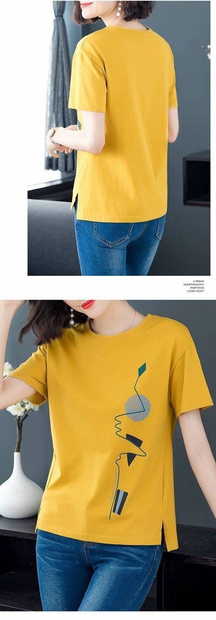 Футболка с коротким рукавом 2024 для женщин оптом