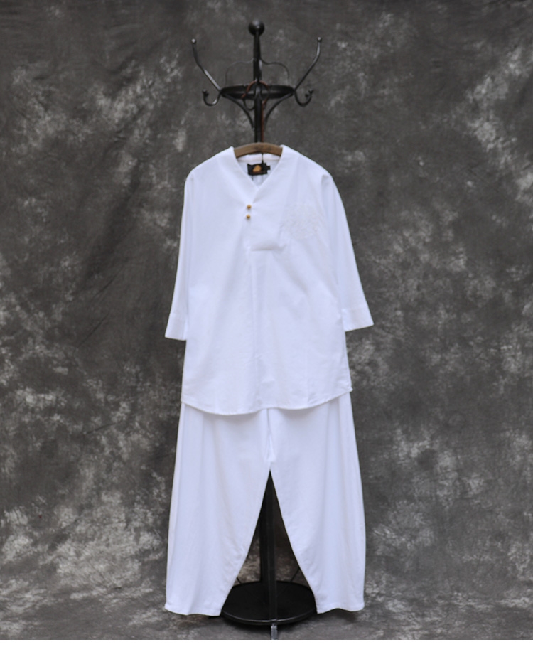 Китайский мужской костюм в стиле Чан с элементами древней китайской одежды оптом из Китая