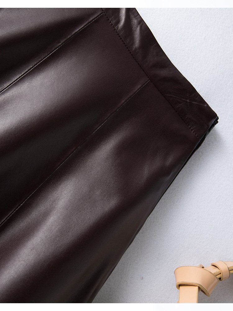 Длинная юбка из овечьей кожи оптом из Китая