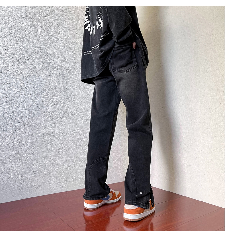 Черные джинсы с прямыми брюками оптом из Китая