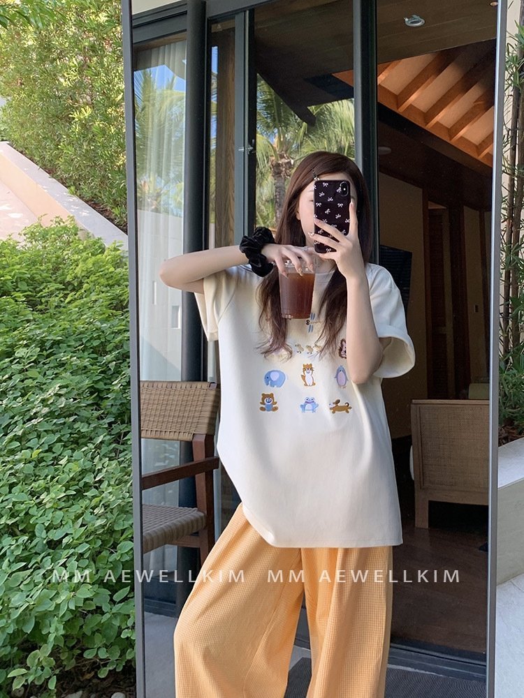 Женская футболка с коротким рукавом 2024 летней коллекции оптом