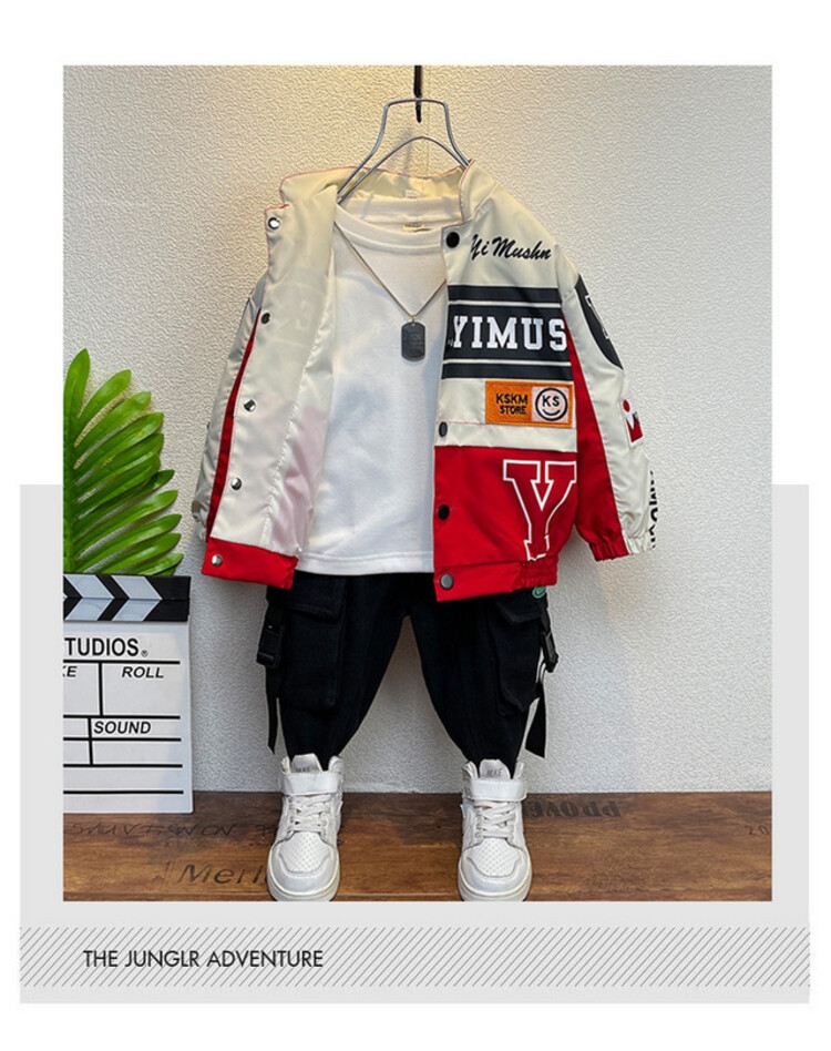 Детская мото-куртка 2023 весна-осень оптом из Китая