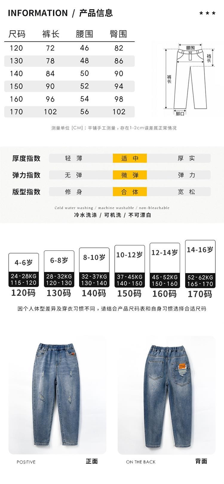 Детские джинсы 2024 весна-лето оптом из Китая