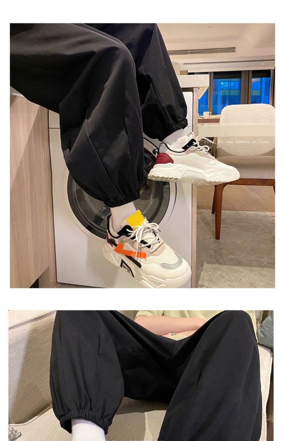 Широкие мужские брюки с завышенной талией оптом из Китая