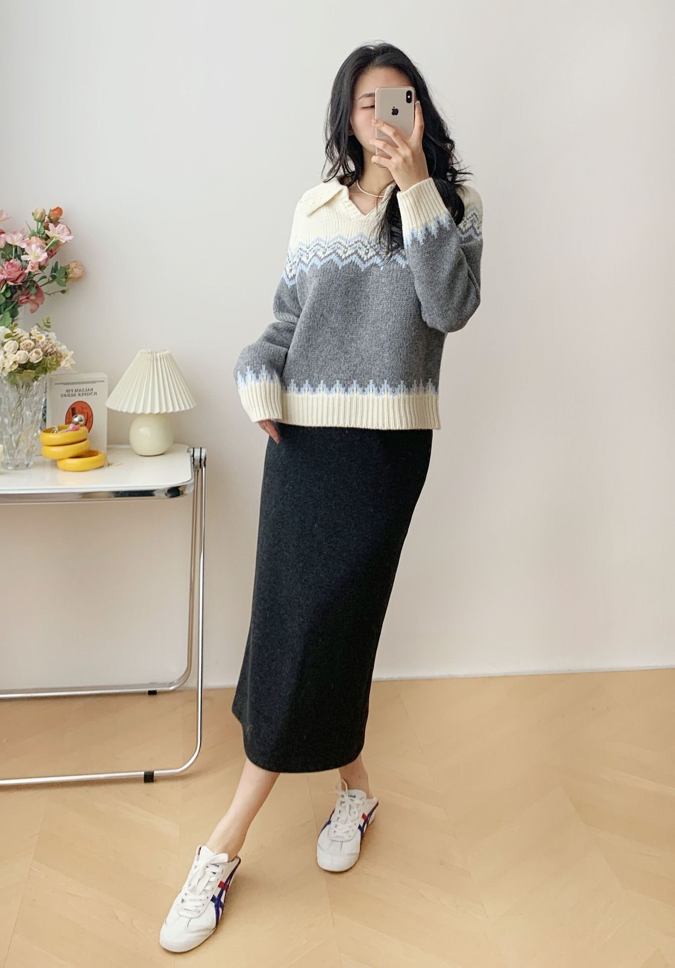 Женская юбка из шелка и кашемира оптом из Китая