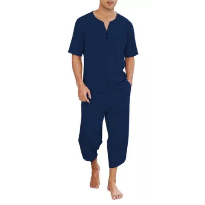 Мужской летний костюм с коротким рукавом и шортами оптом из Китая