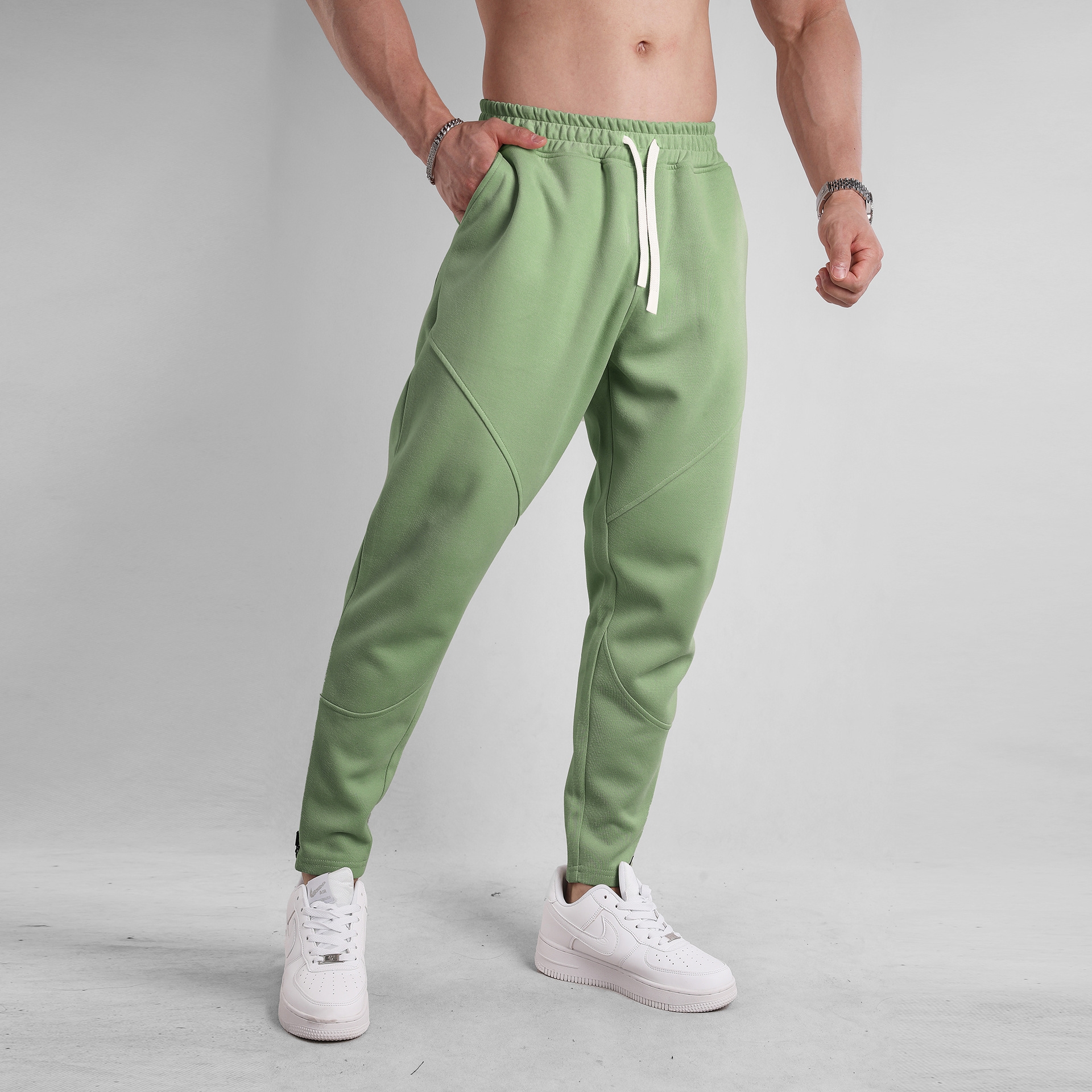 Мужские спортивные брюки с завышенной талией оптом из Китая