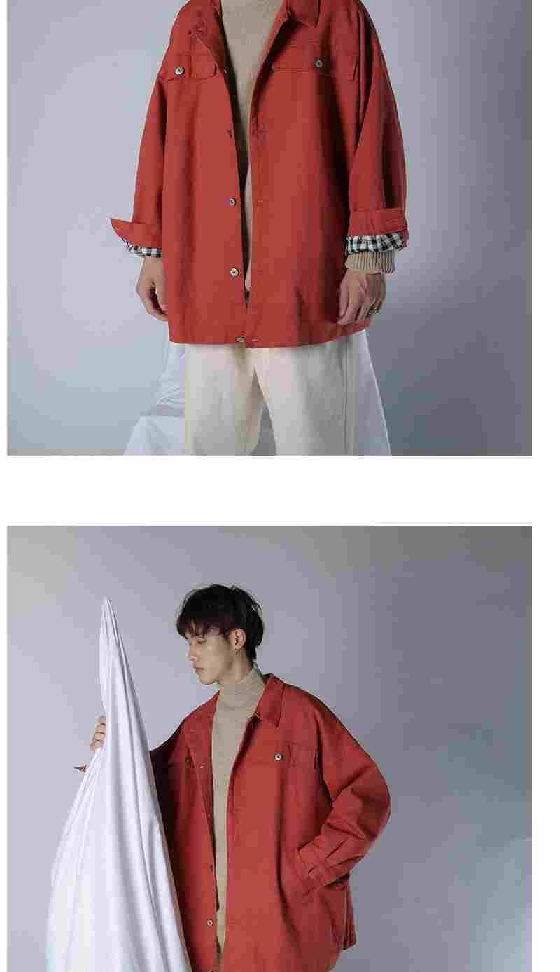 Весенне-осенняя мужская куртка в стиле ретро с крупным рисунком оптом из Китая