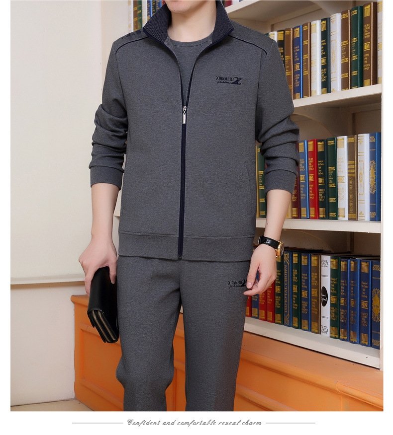 Мужской спортивный костюм с длинными штанами и свитшотом оптом из Китая