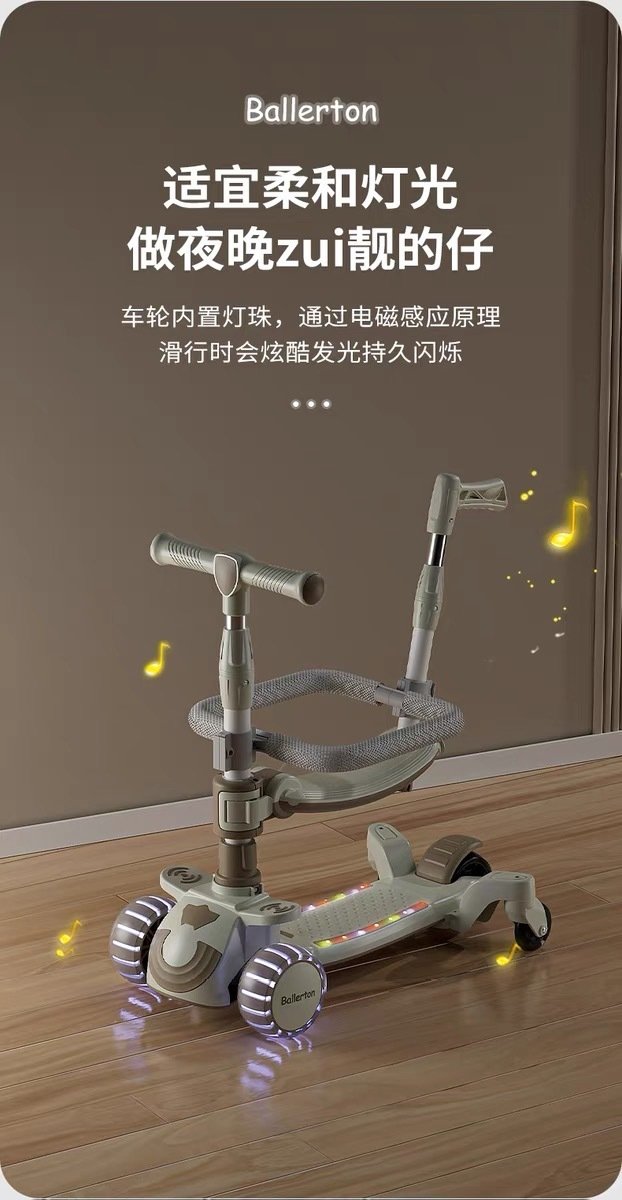 Детский трехколесный складной самокат оптом