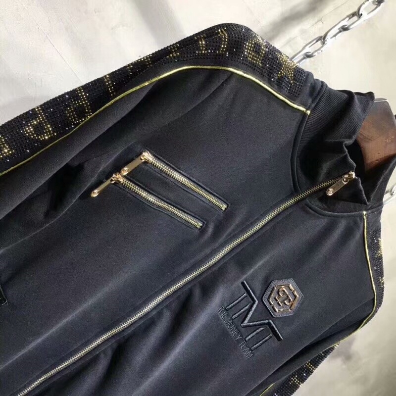 Мужской спортивный костюм с камнями и буквами на молнии оптом из Китая