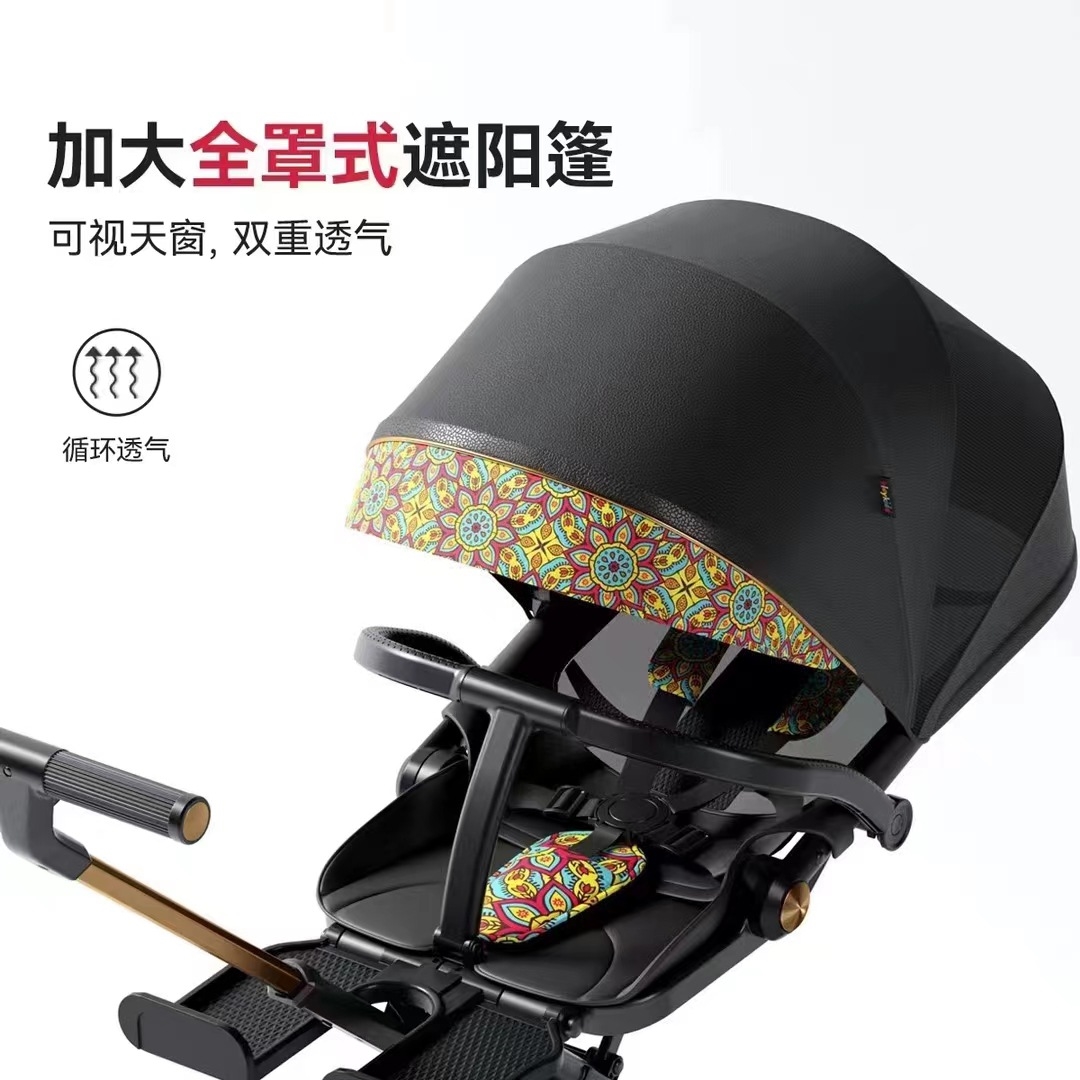 Playkids普洛可遛娃婴幼儿可躺可换向高景观轻便推车一键折叠X6X7 оптом из Китая