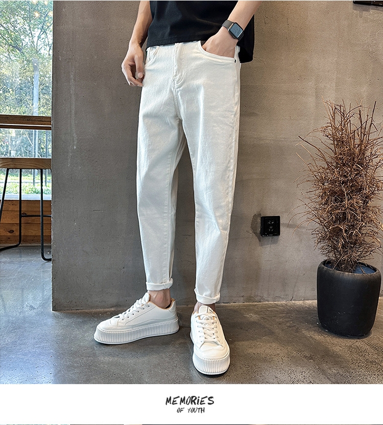 Мужские джинсы летние узкие прямые брюки оптом из Китая