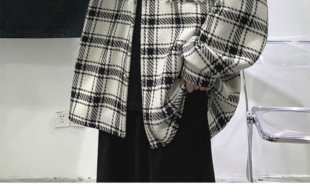 Мужская клетчатая куртка весна-лето 2024 оптом из Китая