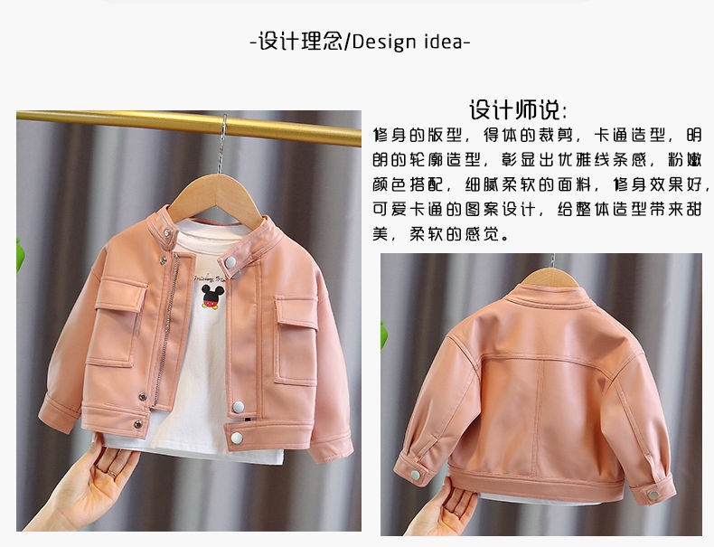 Детская куртка из искусственной кожи оптом из Китая