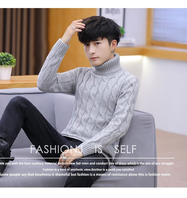 Мужской свитер с высоким воротником оптом