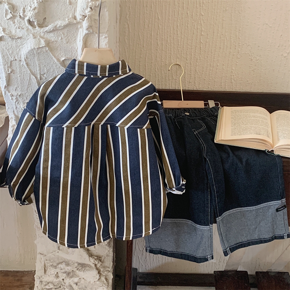 Детская куртка в полоску осенняя 2024 оптом из Китая