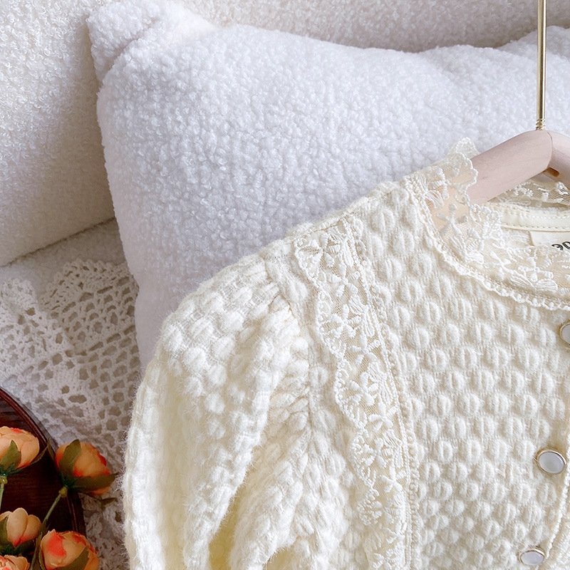 Детская блузка с цветочным краем оптом из Китая