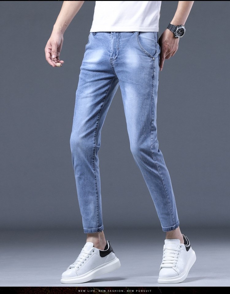 Летние мужские джинсы 9/10 длины оптом из Китая
