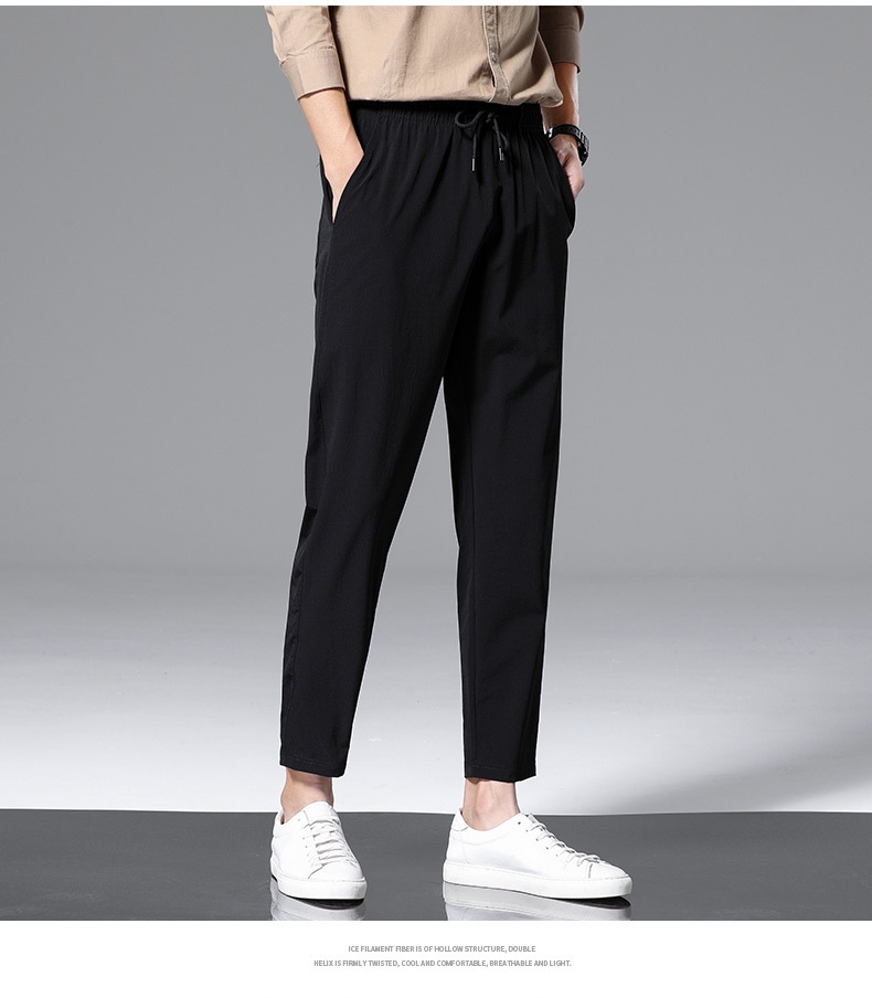 Летние мужские брюки из легкого материала оптом из Китая