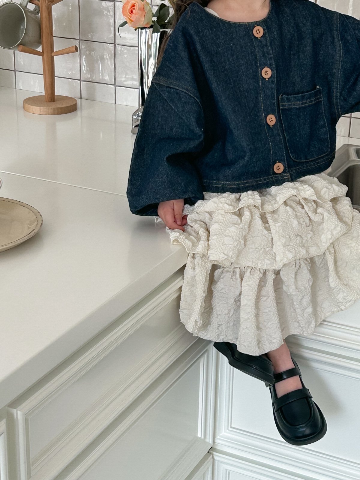 Джинсовая куртка для девочки оптом из Китая